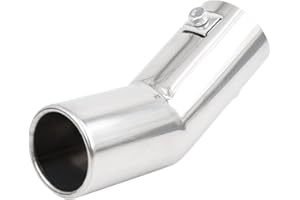 UXCELL sourcingmap Tuyau d'Échappement Courbé avec Embout de Silencieux 0.75 à 1.5 Pouces