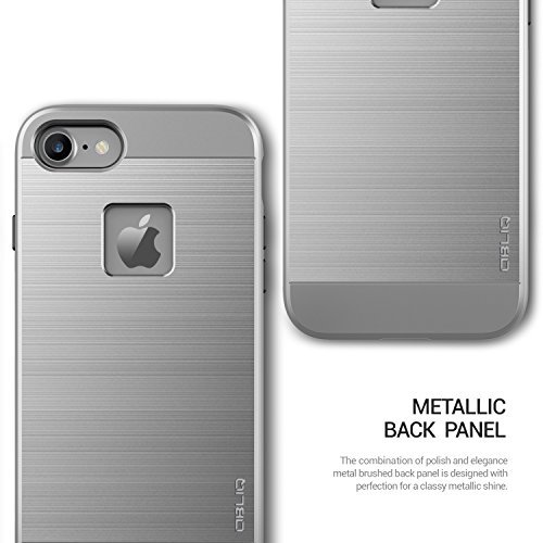 iPhone 7 Case, OBLIQ [Slim Meta][Satin Silver][MILITARY GRADE] Premium Metallic Soft Brushed Protection Cover for Apple iPhone 7 (2016)/iPhone 8 (2017)