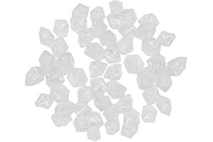 MacroHu 100Pcs Pietre Luminosi Colorate Ciottoli per Giardino Pietre Acquario Ghiaia Luminose Pietre Nottilucenti Pietre Decorative Ciottoli Incandescenti Resina Ciottoli Fluorescenti Pietre-Bianco