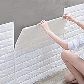 الجدران الملونة الذاتي لاصق الجمالية 3 D حجم خلفية لوحة الأبيض (أبيض)