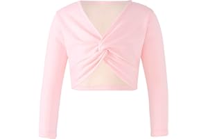 Freebily Top Danza Classica Bambina Maglioncino da Balletto Scaldacuore Maglia a Maniche Lunghe Ballerina Vestito Danza Classica Bolero Crop Top Ginnastica Danza Moderna