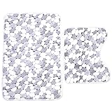 SOLEDI 2 Stück Bad und WC-Vorleger Set Weich Rutschfest...