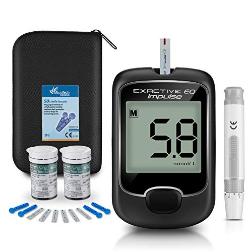 SEEYC Blood Glucose Monitor Meter, Diabetes Testing Kit, 50 Blood Sugar Tester Strips with 1 Lancing Device ...