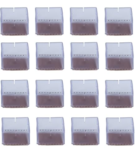QUARKZMAN 12pz Tappi Quadrati per Gambe Sedie PVC, 50mm x 20mm OD Coperture per Piedi di Mobili Neri Pads per Piedi Tavolo Protezioni per Pavimenti