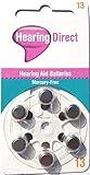 Hearing Direct Hearing Aid Batteries Size 13 Pack of 6