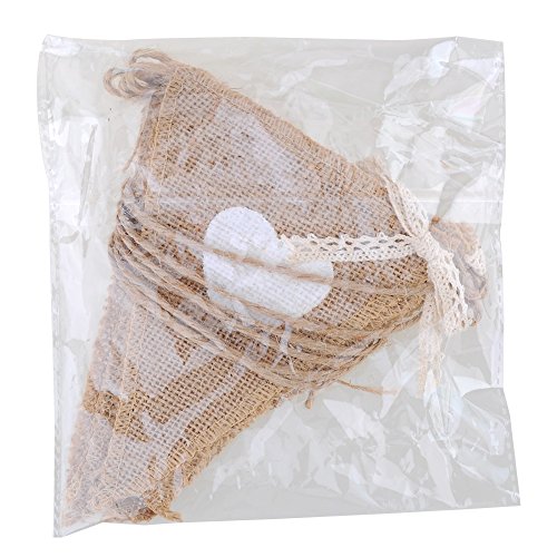 Vintage Affair Mr & Mrs Jute Flagge Fahne für Hochzeit oder Party - 8