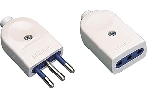 Poly Pool PP0442Q Spina e Presa 10A 2P + T Standard Italiano Piccolo Mobile Made in Italy Bianco