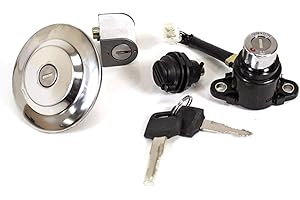 CMPO Lock Set Complete compatible with Lexmoto Michigan 125 EFI ZS125-79-E4/Michigan 125 Euro 5 ZS125-79-E5/Michigan 125 ZS125-79/R66+ E55 ZS125-79C-E55, compatible with Sinnis Hoodlum 125 ZS125-79H