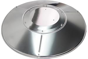 Kanylavy Patio Heater Reflector Shield, Propane Outdoor Heaters Replacement Part - Top Dome, 3-Hole Mount, 33 Inch Dia Round
