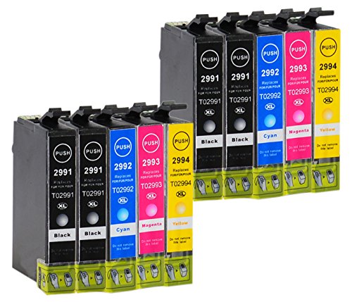 10 Druckerpatronen kompatibel für Epson T2991-94 29XL black cyan magenta yellow - 2