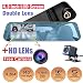 Produktbild GOFORJUMP HD Dual Lens Auto Kamera Video DVR Dash Cam Rückspiegel Rechts 4,3 Zoll LCD-Bildschirm Nachtsicht Auto