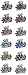 Dozen Pack - 12 Small Metal Jaw Clips Decorated with Crystals in the Design of a Phoenix U86420-0289-D