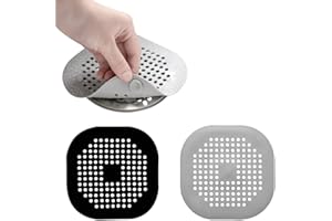 AEUEZXX 2 Pcs Protection de Drain de Silicone, Filtre Evier avec Ventouse pour Cheveux Baignoire, Douche, Vidange, Cuisine, Bain, Buanderies