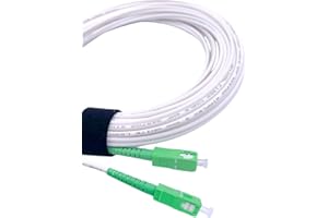 Elfcam® - 5m Kabel światłowodowy/Przedłużacz (Orange SFR Bouygues) - Jednomodowy SC-APC do SC-APC - Wzmocniona osłona i złącze - Bardzo niezawodna utrata - Biały, 5M