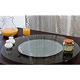 appeasy Revolving Turntable Serving Tray | Revolving Tray for Dining Table | Lazy Susan Revolving Toughened Glass Dining Table Centerpiece with Revolving disc Round-(Orignal)-18 Inch