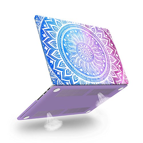 Case MacBook Pro 13 Retina Hülle Violett , Haocoo Mandala Design Ultra Slim Dünn Kratzfeste matt rutschfest Hartschale Kunststoff Schutzhülle Snap case für Apple MacBook Pro 13 Zoll Retina (Modell: A1425 / A1502) - 4