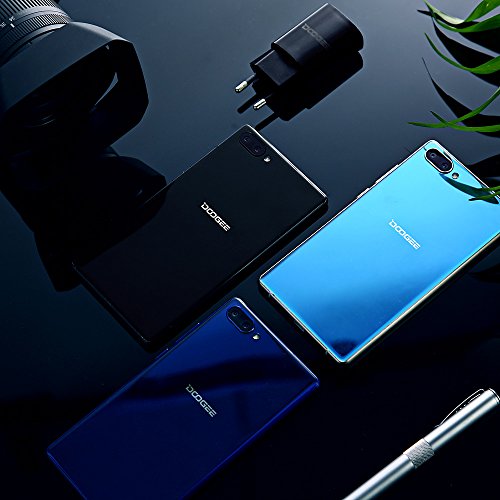 Doogee MIX 13,97 cm (5,5 Zoll) Smartphone (6GB RAM 64GB ROM Android 7.0 4G Helio P25 Octa-Kern 2,5 GHz MetallgehÃ¤use BerÃ¼hrungssensor Front- und Doppel RÃ¼ckkameras) Blau