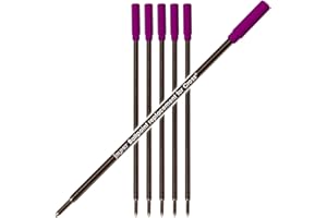 Jaymo Recambio para Cross 8511/8513/8515 - Medidas 4.563 pulgadas / 116 mm de largo - Recambio para bolígrafo - 6 morados