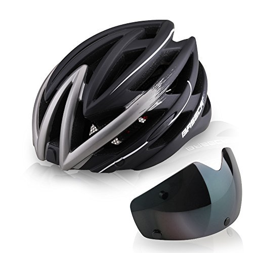 Base Camp Cycling Bike Helmet with Detachable Visor Goggles