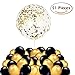 Produktbild 50 Luftballons Schwarz Gold Ballons + 1 Riesen Konfetti Luftballon Golden, Party Dekoration für Silvester, Hochzeit, Geburtstag, Abschlussfeier