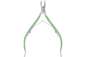 JESTILO Professional Cuticle Nippers Stainless Steel Cuticle Cutters and Remover -Best Nipper Scissors, Nail Care Tool for Manicure and Pedicure (Green)