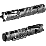 Olight® Torch 1000 Lumens M1X Striker LED Torch Powerful Flashlight with Cree XM L2 Dual Switch Tail Switch Variable Output Super Bright Light Portable for Outdoor EDC and Home Use with Strobe Mode Colour Black