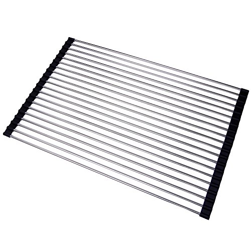 Lifewit 52 x 34cm Rollmatte Abtropfgitter Abtropfgestell Spülenzubehör Mehrzweck Abtropfschale Abtropfauflage Spülenauflage - 6