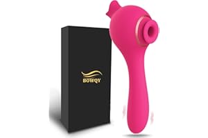 BOWQY 3 in 1Elettrico massaggiatore,Ṥucchia e Lînguá Çlitòrīdè per Donna massaggiatore,con Stîmólàtóre Çlîtórîde,10 * 10modalità 100% Impermeabile (rosa-7)