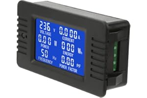 Woltomierz cyfrowy Akozon LED, PZEM 022 100A Volt Amper Watt Multimetr Panel wyświetlacza LCD Woltomierz Amperomierz z zamkniętym przekładnikiem prądowym do pomiaru napięcia i prądu