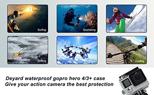 Deyard Wasserfestes Gehäuse mit Schnellspann-System und Daumenschraub für die GoPro Hero 4 und Hero3+ Action Cam for GoPro Hero 4 and Hero 3+ Action Camcorder – 30m Unterwasser-Fotografie - 5