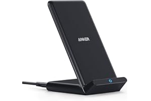 ‎ANKER Anker PowerWave bezprzewodowa ładowarka stojąca 10 W, certyfikat Qi, kompatybilna z iPhone XR / XS / X / 8, technologia szybkiego ładowania do telefonów Samsung S9 / S8 itd., zasilacz nie wchodzi w zakres dostawy