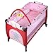 FDS Baby Infant Travel Bed Cot Furniture Baby Playpen with Toys Playmat (Pink)