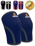 Rodilleras de mangas (1 Par) - SPARTAN STRENGTH - 7mm de Neopreno - Rodilleras de Compresión Multiusos - Perfectas para CrossFit, Levantamiento de Peso, Running y cualquier otro Deporte