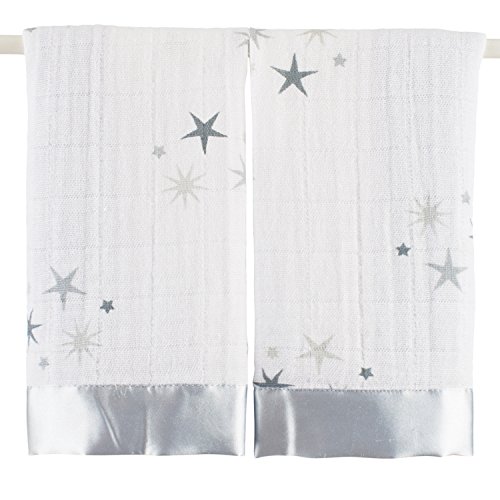 Aden + Anais Satin Trimmed Security Blanket-Twinkle Stars