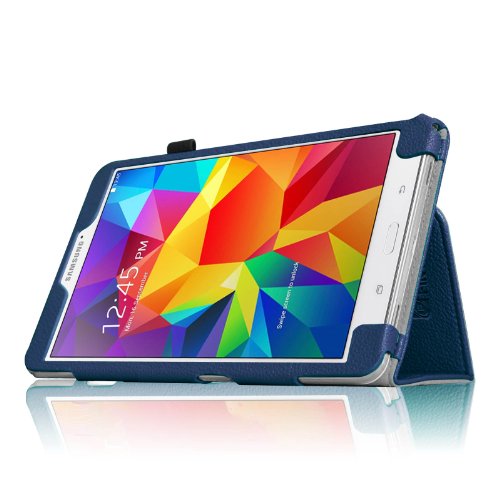 Fintie Samsung Galaxy Tab 4 7.0 Hülle Case – Slim Fit Folio Kunstleder Schutzhülle Cover Tasche mit Ständerfunktion für Samsung Galaxy Tab 4 7.0 T230 T235 (7 Zoll) Tablet, Marineblau - 4
