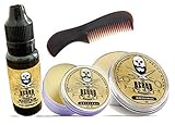Top calidad Grooming Set compuesto de una alta calidad cera, aceite, Balm & peine