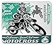 Produktbild Dirt Bike Mouse Pad, Motocross Rider on Splashed Paint Effect Backdrop with Extreme Sports Typography, Standard Size Rectangle Non-Slip Rubber Mousepad, Multicolor