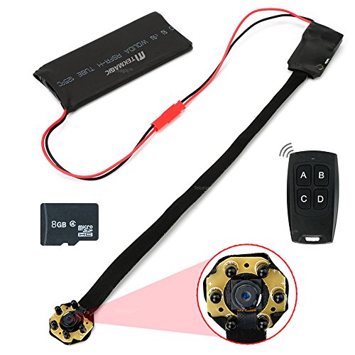 Preisvergleich Produktbild TEKMAGIC 16GB 1920x1080P HD Mini Spionage Kamera Versteckte Uberwachungskamera Bewegungsmelder mit Fernbedienung und Nachtsicht