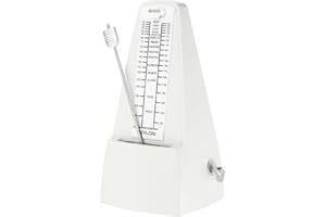 sourcing map Mechanical Metronome,High Accuracy Musical Timer Universal Metronome for Piano Guitar Violin Ukulele Player,White
