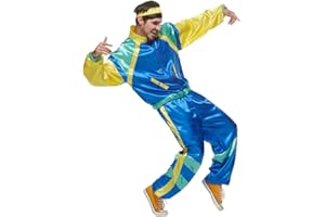 EraSpooky Tuta Sportiva Retrò Anni '80 Per Uomo Set Divertenti Abiti Da Festa