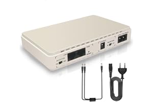 KITBOX SAI Mini UPS Salicru UPS Battery Backup 8800Mah para WiFi, Router inalámbrico, módem, Monitor, VOIP, WEBCAM, Cámara de Vigilancia, etc.Entrada DC Salida 5V USB 5V 9V 12V 2A 3A DC