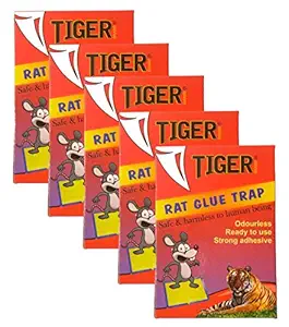 MMR Making Marvelous Tiger Rat Trap Non-Toxic Glue Pad (9X7 Inch, Set of 5 Pieces)