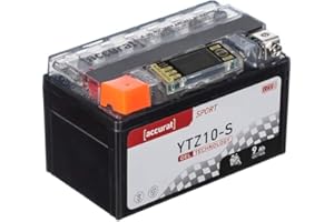 Accurat batterie moto YTZ10-S Gel 12V 9ah 150x87x94 mm Ecran LCD– Batterie de Démarrage Haute Performance Sans Entretien, Résistante aux Vibrations, Batterie Quad