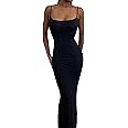 Felcia Women's Maxi Dress, Bodycon, Flower Pattern, Solid Color, Spaghetti Strap, Sleeveless, Backless, Fishtail Hemline, Size S,M,L