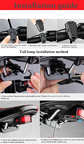 antusi Intelligente Diebstahlsicherung Bike (Fahrrad Rücklicht Alarm LED cyclingwith ACHTUNG Elektrische Bell USB Cable Mountain Zubehör - 7