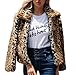 Produktbild Warme Leopard Druck Pelz Mantel Jacken Winter Parka Oberbekleidung der Damen-Frauen Schuhe Halloween-Rock Flare elastische Taille Sweater Stricken Pullover Mode Baumwolle Mantel Parka Dicker Outwear
