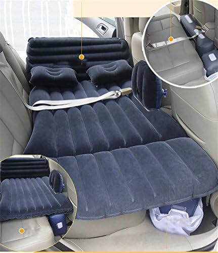 RUIRUI Car Inflatable Bed Car Seat Sedan SUV Car Driving Sleep Pad Traveling Children Bed With Car Seat Belt , black