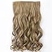 Neverland Beauty One Piece 5 Cilps Clip in Hair Extensions Half Full Head 22 inches Wavy Curly Hair Extension Honey Blonde