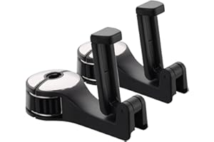 Viilich 2pcs Crochet pour Appuie-tête de Voiture Universels, Crochet de Siège de Voiture Véhicule avec Support de Téléphone, Crochet de Stockage de Voiture Multifonctionnelle(argent)