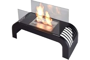 Kaminbau Mierzwa Caminetto da tavolo a gel a bioetanolo, modello Sorrento, colore: nero